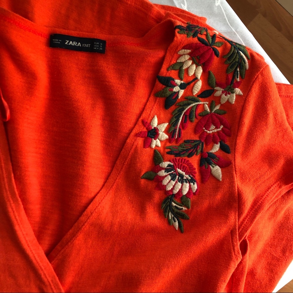Zara embroidered dress